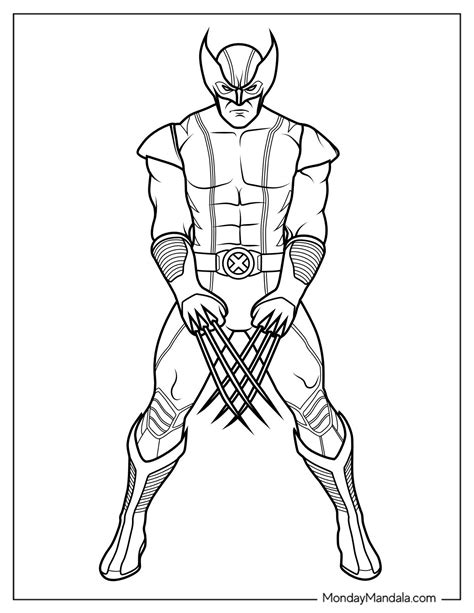 Wolverine Coloring Sheet 25+ PDF Wolverine Coloring Pages For Kids
