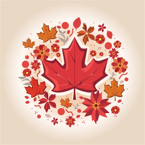 Canadian Maple Leaves Background