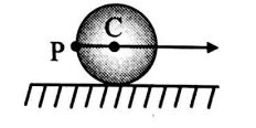 A disc of radius R is rolling purely on a flat horizontal surface, with ...