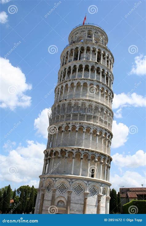 Leaning Tower of Pisa Landmark in Italy Stock Photo - Image of carved ...