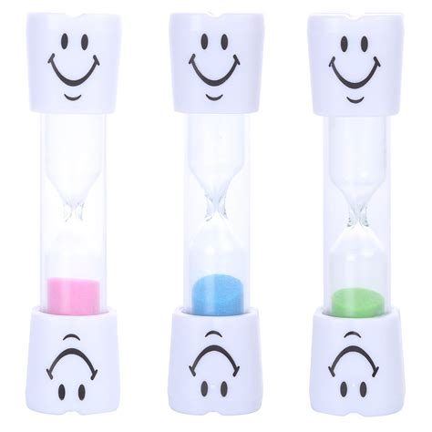 Buy 3 Pcs 3 Minute Sand Timer Pack Dental Hourglass Tooth Brushing Sand ...
