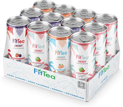 Amazon.com : FitTea Healthy Energy Drink 12 Fl Oz - Endless Summer ...