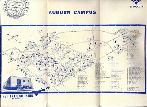 AUBURN UNIVERSITY CAMPUS MAP CIRCA 1965--LOOK AT THE CHANGES ...
