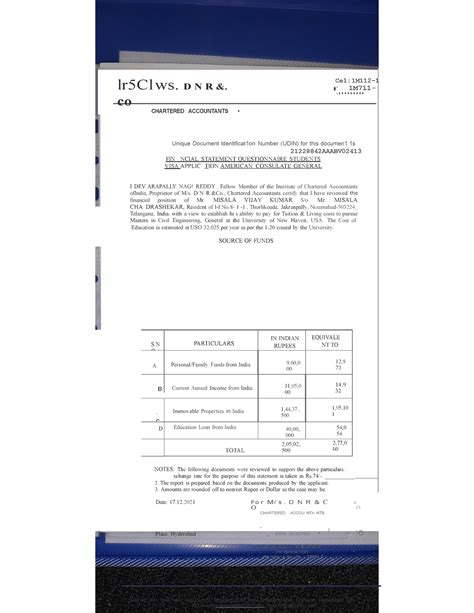 its a document for reference - lr5Clws. D N R &. co CHARTERED ...