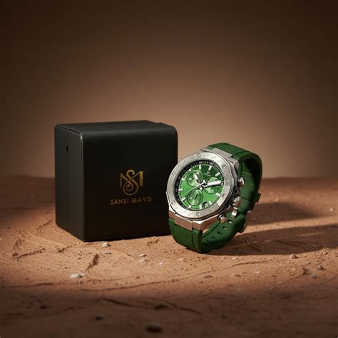 Sansi Mayo Romano Watch for Men -Green Dial, Date & Second Sub-Dials ...
