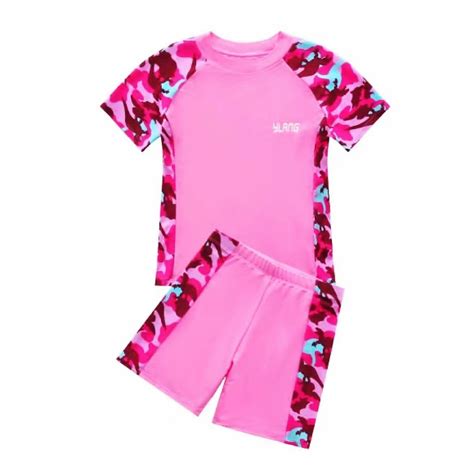 Edvintorg Teenager Swimsuits Boys Girls Printed Short Sleeve Swimwear ...