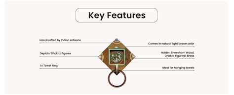 ExclusiveLane 'Brass-y-on-Wood' Sheesham Wooden Towel Ring for Wash ...