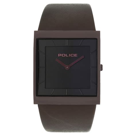 Buy Online Police Quartz Analog Black Dial Leather Strap Watch for Men ...