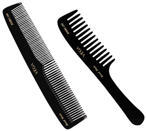 Buy Vega Graduated Dressing Comb, 9-inch, Black And Vega Shampoo Comb ...