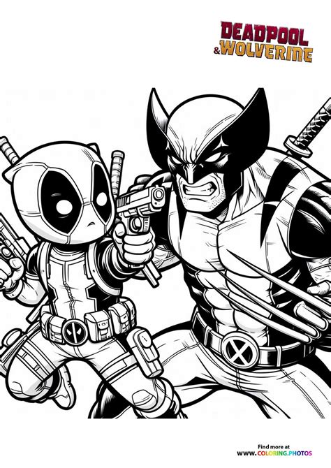 Deadpool And Wolverine Coloring Pages Free Printable
