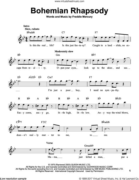 Bohemian Rhapsody Notes For Piano Pdf Sheets - lasopalist