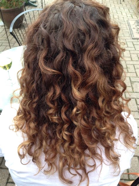 Light Brown Highlights Curly Hair