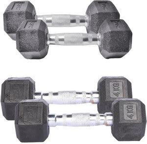 ROYAL 2.5Kg 2Pc HexaGonal Dumbell with 4Kg 2Pc HexaGonal Dumbell Fixed ...
