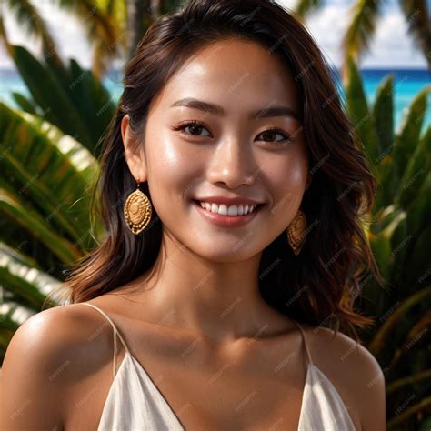 Premium Photo | Guam woman from Guam typical national citizen