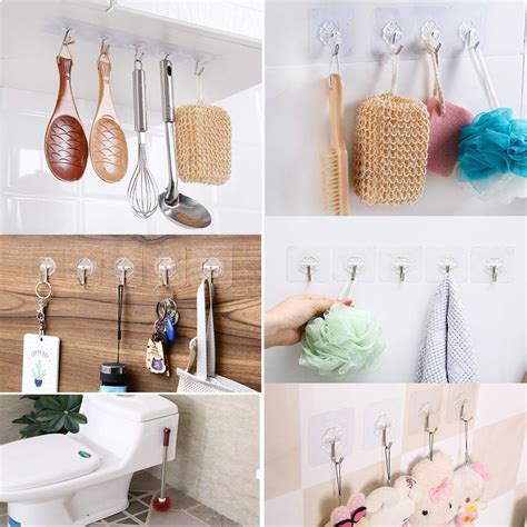 Self Adhesive Wall Hanging Hooks - Easy Installation, No Damage ...
