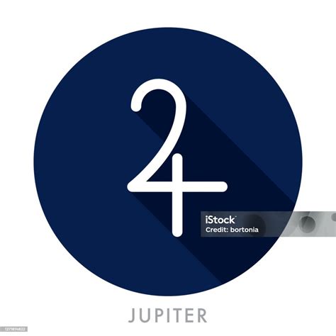 Jupiter Symbol Neon Symbol Jupiter Red Color Vector Illustration Image