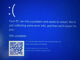 bsod - FAULTY_HARDWARE_CORRUPTED_PAGE, probably caused by: ntkrnlmp.exe ...