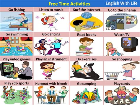 Free Time Activities 的图像结果