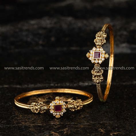Luxury Goddess Lakshmi Temple Kada Bangle – Sasitrends