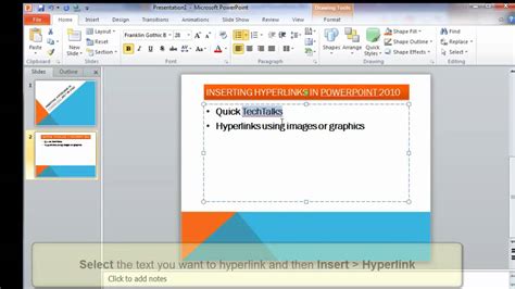 Inserting Hyperlinks in PowerPoint Slides - YouTube