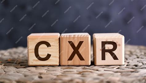 Wooden cubes with abbreviation CXR on table Chest XRay Medical concept diagnostic and laboratory ...