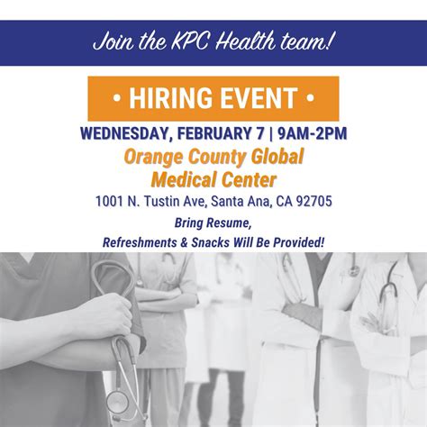 Orange County Global Medical Center on LinkedIn: Want to join the KPC ...