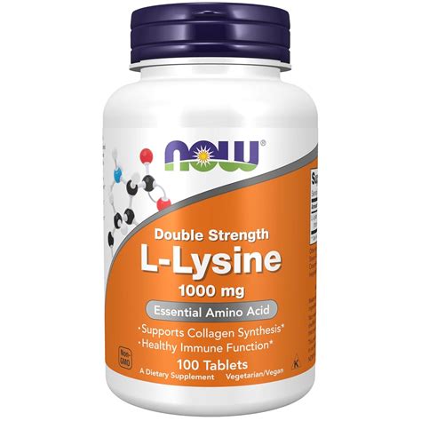 Now Foods | L-Lysine Tablets | 1000Mg – NucleusNutrition