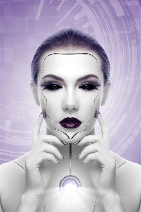 Download wallpaper 2768x4152 cyborg, robot, girl, face, futurism hd ...