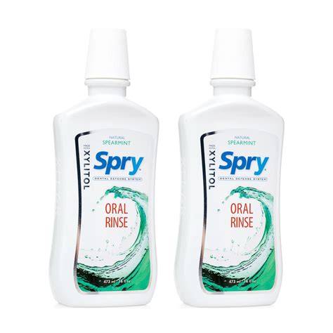 Buy SpryXylitol Oral Rinse, Spearmint - 16 fl oz (Pack of 2) Online at ...