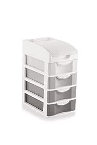 Simandhar Comfy 4 Layer Plastic Multipurpose Modular Table Drawer ...