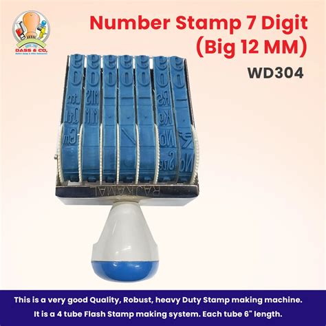 Number Stamp 7 Digit (Big 12MM) WD304 - Custom Print