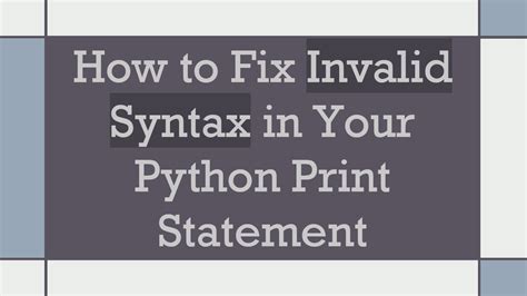 Image result for How to Fix Invalid Syntax Python
