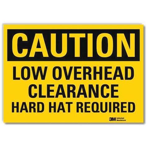 Lyle Safety Sign, Overhead Clearance, 10inW U4-1518-RD_10X7 | Zoro