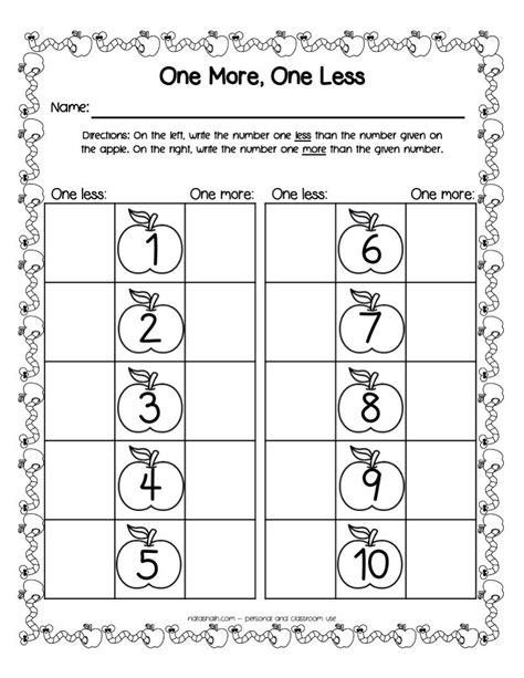 Image result for One More One Less Worksheets