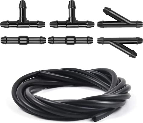 Amazon.com: Windshield Washer Hose Kit, 3 Meter Washer Fluid Hose with 6 Pcs Hose Connectors ...
