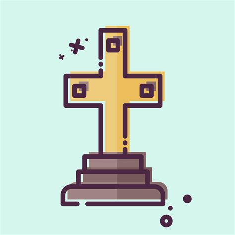 Icon Catacomb. related to France symbol. MBE style. simple design ...