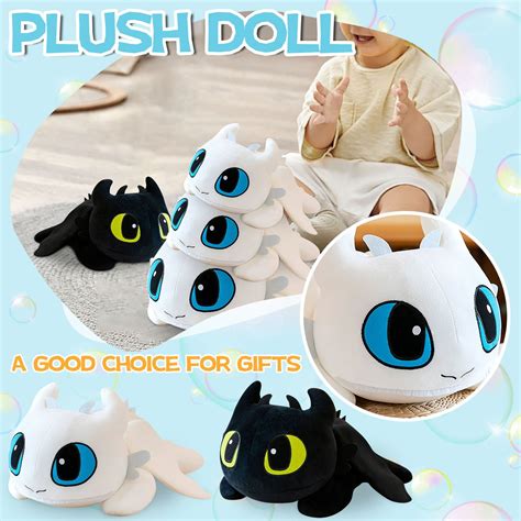 Toothless Plush White 5in How to Train Your Dragon Toothless Plush Toothless Dragon Plush ...