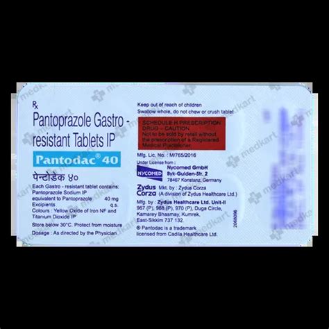 PANTODAC 40MG TABLET 15'S Price, Uses, Side Effects & Substitutes | Medkart