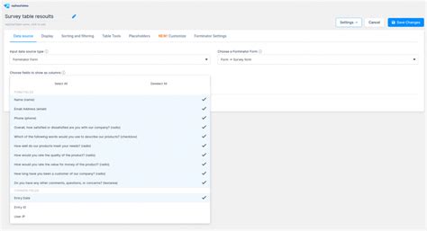 Questionnaire in Table Format Example 的图像结果