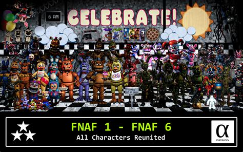 To celebrate 10 YEARS of FNAF, I made an art featuring all the ...