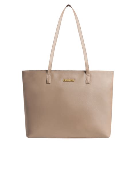 Buy Caprese Teena Medium Choco Brown Tote Bag @ 849 | Caprese Bags