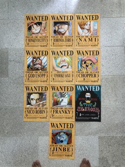 One Piece Wanted Poster Straw Hat Pirates Jinbe Straw Hat Crew Latest