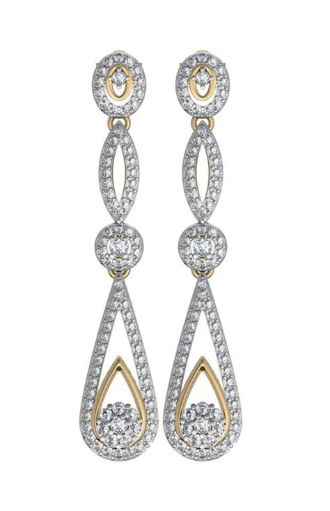 Buy Gold Feather Earrings with Diamond Accents: Elegant Accessories ...