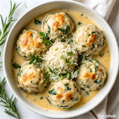 Creamy Spinach Turkey Meatballs - Tasiahub