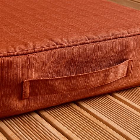 Coussin de sol extérieur déhoussable (45 x 45 cm) Sunset Terracotta ...