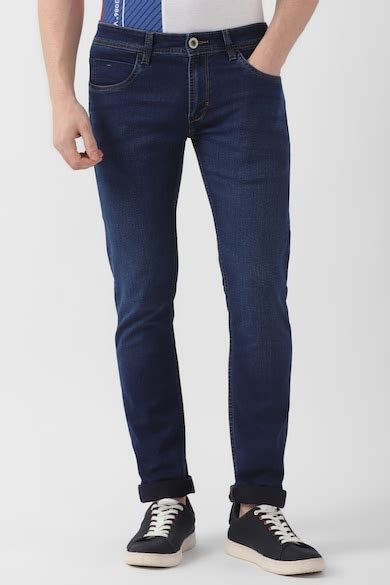 Buy Men Navy Dark Wash Jeans Online - 937153 | Peter England