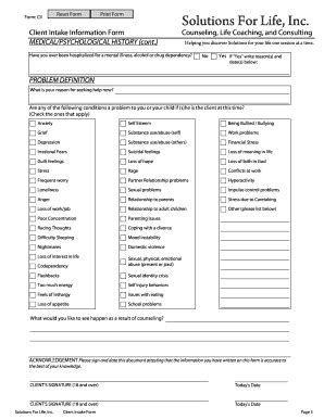 18 Printable Client Intake Form Templates - Fillable Samples in PDF ...