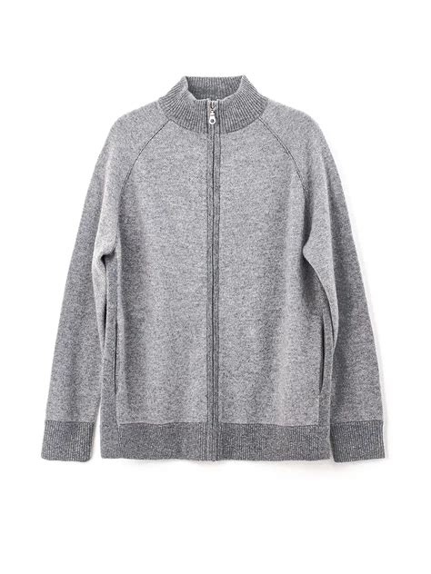 Zipped Cashmere Cardigan for Men - Inner Mongolia Cashmere Manufacturer
