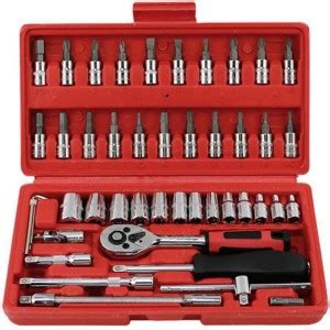 DIVYE Hand Tool Sets Socket & Bit Sets 46 Pcs 1/4 Inch Dr. Socket ...