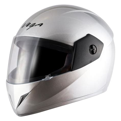 Vega Cliff Dx Silver Helmet | Shop Helmets at BIKERSTORE.IN – BikerStore.in